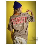 モカ | 半袖Tシャツ オーバーサイズ バッグプリント | bombshell