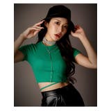 グリーン | 半袖カットソー ショート 韓国 | bombshell