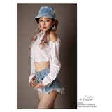 ホワイト | シャツ へそ出し 長袖 | bombshell