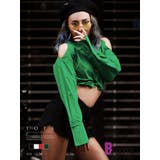 グリーン | シャツ へそ出し 長袖 | bombshell