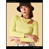 イエロー | 長袖カットソー お腹見せ カットソー | bombshell