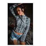 グレー | 長袖カットソー パイソン 長袖 | bombshell