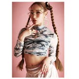 長袖カットソー シースルー ブルー | bombshell | 詳細画像3 