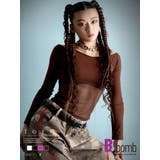 ブラウン | 長袖カットソー Y2K ギャルファッション | bombshell