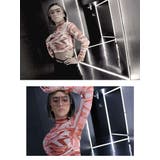 長袖カットソー 派手柄 メッシュ | bombshell | 詳細画像3 