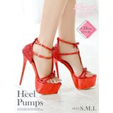 サンダル ヒール 赤 | Ryuyu | 詳細画像1