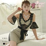 グレージュ | キャバドレス ミニ 袖付き | Ryuyu