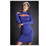 ブルー | ワンピース セクシー 胸開き | bombshell