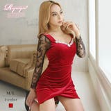 レッド | キャバドレス ミニ 袖付き | Ryuyu