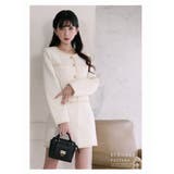 キャバスーツ ラメツイード 白 | Ryuyu | 詳細画像8 