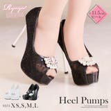 ブラック | パンプス ヒール レース | Ryuyu