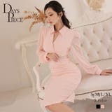 ピンク | ワンピース キャバドレス 袖付き | Ryuyu