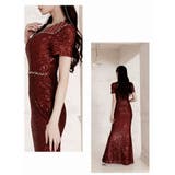 キャバドレス ロング 総スパンコール | Ryuyu | 詳細画像4 