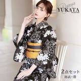 ブラック | 浴衣 黒 小花柄 | Ryuyu