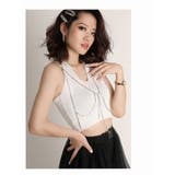 ホワイト | キャミソール タンクトップ ニット | bombshell