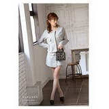 ブルー | キャバスーツ ツイード フォーマルスーツ | Ryuyu