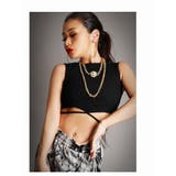 ブラック | 半袖カットソー タンクトップ トップス | bombshell