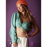 グリーン | 長袖カットソー ブラウス アシンメトリー | bombshell