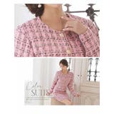 キャバスーツ ミックスツイード ノーカラースーツ | Ryuyu | 詳細画像3 