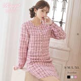 キャバスーツ ミックスツイード ノーカラースーツ | Ryuyu | 詳細画像1 