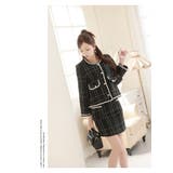 キャバスーツ バイカラー 厚手ツイード | Ryuyu | 詳細画像3 