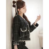 キャバスーツ バイカラー 厚手ツイード | Ryuyu | 詳細画像8 