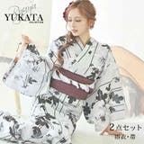 浴衣 モノトーン 花がら | Ryuyu | 詳細画像1