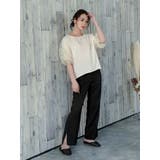 ブラック | ロングパンツ センタープレス ロングパンツ | Rvate