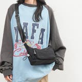 ブラック | 多収納 軽量ナイロンショルダーバッグ ファスナーポケット付き 男女兼用 | Beststore