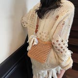 リボン＆パールチャーム付き クロシェ編みショルダーバッグ | Beststore | 詳細画像5 