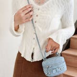 ライトブルー | キルティング デニム ミニバニティバッグ 2way チェーンショルダー ポーチ | Beststore