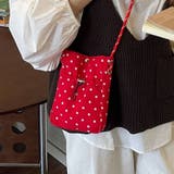レッド系 | 巾着ミニショルダーバッグ サコッシュ ドローストリング 軽量 | Beststore