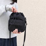 ブラック | 【多機能】ドローストリングポケット付き カジュアルミニショルダーバッグ | Beststore