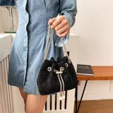 ブラック | 「主役級の輝き」ラインストーンミニ巾着ショルダーバッグ チェーンミニバッグ | Beststore