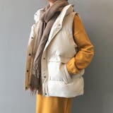 ハイネックダウンベストレディースダウンベスト 中綿ベスト vネック | Beststore | 詳細画像1