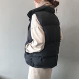 ハイネックダウンベストレディースダウンベスト 中綿ベスト vネック | Beststore | 詳細画像4