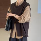 ニットベストトップス レイヤード風 韓国ファッション | Beststore | 詳細画像9
