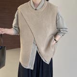 ニットベストトップス レイヤード風 韓国ファッション | Beststore | 詳細画像11