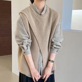 ニットベストトップス レイヤード風 韓国ファッション | Beststore | 詳細画像12
