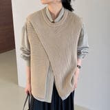 ニットベストトップス レイヤード風 韓国ファッション | Beststore | 詳細画像13