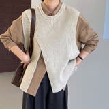 ニットベストトップス レイヤード風 韓国ファッション | Beststore | 詳細画像2