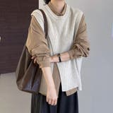 ニットベストトップス レイヤード風 韓国ファッション | Beststore | 詳細画像3