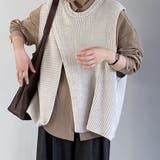 ニットベストトップス レイヤード風 韓国ファッション | Beststore | 詳細画像5