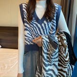 レトロ可愛い。ゼブラ柄ショート丈ニットベスト | Beststore | 詳細画像26