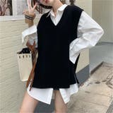 Vネック ニットベスト レディース | Beststore | 詳細画像7