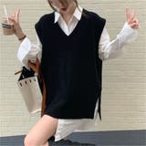 Vネック ニットベスト レディース | Beststore | 詳細画像8