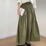 ロングスカート ウエストゴム入り ギャザー切り替え | Beststore | 詳細画像1