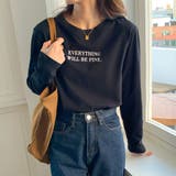 ブラック | カラーロゴプリントTシャツ トップス 韓国ファッション | Beststore