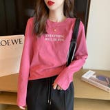 ピンク | カラーロゴプリントTシャツ トップス 韓国ファッション | Beststore