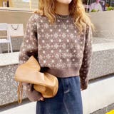 ニット編み トップス セーターフラワー柄 | Beststore | 詳細画像3 